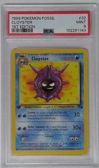 V1621: 1999: Cloyster: 32/62: Fossil: PSA: 9: MINT: 10226143